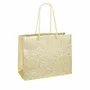 Gifts - Gold glitter paper bags 32.7 x 13.6 x H 26.4cm, 210g (x12) - LAVAL 1878
