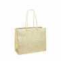 Gifts - Gold glitter paper bags 22.7 x 10 x H 18cm, 210g (x12) - LAVAL 1878