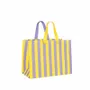 Gifts - Matte paper bags with lilac/yellow stripes - LAVAL 1878