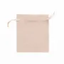 Cadeaux - Bourses 100% coton avec rubans satin rose clair 12 x 14cm (x5) - LAVAL 1878