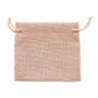 Gifts - Linen pouches in old rose with light pink cotton drawstrings, 12 x 14cm (x5) - LAVAL 1878