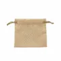 Gifts - Linen drawstring bags with light khaki cotton cords, 12 x 14cm (x5) - LAVAL 1878