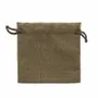 Cadeaux - Bourses lin avec cordelettes coton kaki foncé 12 x 14cm (x5) - LAVAL 1878