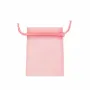Gifts - Light pink synthetic organdy voile purses, 12 x 13cm (x10) - LAVAL 1878