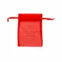 Gifts - Red synthetic organdy voile purses, 12 x 13cm (x10) - LAVAL 1878