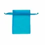 Gifts - Turquoise synthetic organdy voile purses, 12 x 13cm (x10) - LAVAL 1878