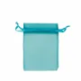 Gifts - Duck blue synthetic organdy voile purses, 12 x 13cm (x10) - LAVAL 1878