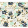 Gifts - White gift wrap, blue floral pattern, 0.7 x 25m, 80g - LAVAL 1878