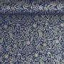 Gifts - Recycled Christmas gift wrap, matte blue with gold trim, 0.70 x 25m, 80g - LAVAL 1878