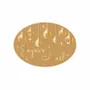 Gifts - Oval adhesive gift tags, Merry Christmas, kraft and gold (x500) - LAVAL 1878