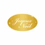 Gifts - Gold oval gift tags "Merry Christmas" (x500) - LAVAL 1878