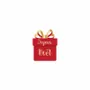 Gifts - Red/Gold Hot Foil "Merry Christmas" Adhesive Labels - LAVAL 1878