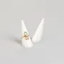 Cadeaux - Cônes bague plexi blanc mat - diam. 2,5cm (x2) - LAVAL 1878