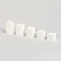 Gifts - Set of 5 square ring studs in matte white plexiglass with stem 2 - LAVAL 1878