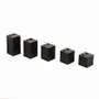 Gifts - Set of 5 square ring studs in matte black plexiglass with stem 2 - LAVAL 1878