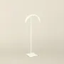 Gifts - Round matte white metal display stand for necklaces/long necklaces - H 28cm - LAVAL 1878