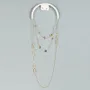 Gifts - Wall-mounted display stand for necklaces, made of matte white painted metal, 12 x H5.5cm - LAVAL 1878