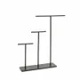 Gifts - Display stand for 4 pairs of earrings, matte black metal, H 21cm - LAVAL 1878