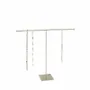 Gifts - Silver-colored brushed metal necklace display stand, 31cm high - LAVAL 1878