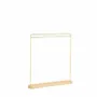 Gifts - Display stand for chains/necklaces in matte gold-tone metal, oak wood base, H 36cm - LAVAL 1878