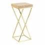 Gifts - Display stand with oak top/matte gold metal base, 10 x 10 x H 24cm - LAVAL 1878