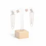 Gifts - Display stand for 2 pairs of earrings, beech/clear plexiglass - LAVAL 1878
