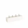 Gifts - Rectangular display stand for 4 rings, made of wood (MDF) painted matte white, 12 x H 3cm - LAVAL 1878