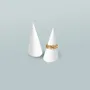 Gifts - Set of 2 cone rings with smooth white synthetic sheath. - LAVAL 1878