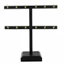 Gifts - T-shaped display stand with 12 coated hooks for earrings/pendants, black, 19cm - LAVAL 1878