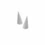 Gifts - Set of 2 light grey synthetic suede-covered cone rings - LAVAL 1878