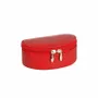 Cadeaux - Petit coffre bijoux synthétique aspect cuir de bovin lisse rouge mat - LAVAL 1878
