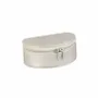 Cadeaux - Petit coffre bijoux synthétique aspect cuir de bovin grainé argenté - LAVAL 1878