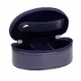 Cadeaux - Petit coffre bijoux synthétique aspect cuir de lézard bleu marine - LAVAL 1878