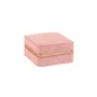 Gifts - Square jewelry box covered in a powder pink velvet-look synthetic material - LAVAL 1878