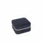 Gifts - Square jewelry box, synthetic corduroy look, navy blue - LAVAL 1878