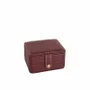 Gifts - Burgundy grained cowhide-look jewelry box - LAVAL 1878