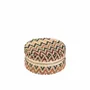 Cadeaux - Coffre à bijoux rond Jacquard gainé synthétique beige - LAVAL 1878