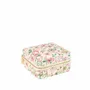 Gifts - Square jewelry box in pink floral print synthetic fabric - LAVAL 1878