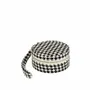Cadeaux - Coffre à bijoux rond synthétique motif tweed noir et blanc - LAVAL 1878