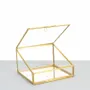 Gifts - Square inclined display case in glass and gilt brass - Mirrored back - LAVAL 1878