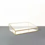 Gifts - Medium-sized inclined display case in glass and brass with a mirrored back - LAVAL 1878