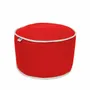 Ottomans - MOJO Outdoor Pouf - Scarlet Red / White - MOJO BORN TO CHILL