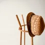 Shelves - Chunk Natural Rattan Coat Rack With Basket - LO-FI HOUSE