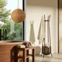 Shelves - Chunk Natural Rattan Coat Rack With Basket - LO-FI HOUSE