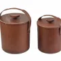 Platter and bowls - Ice bucket in leather - SOL & LUNA