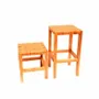 Chairs for hospitalities & contracts - High wooden stool with woven leather. - SOL & LUNA