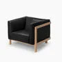 Lounge chairs - LIFT – Lounge Chair in Solid Ash Wood and Leather Seat - MOR