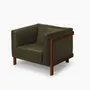 Lounge chairs - LIFT – Lounge Chair in Solid Walnut Wood and Leather Seat - MOR