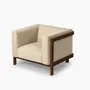 Lounge chairs - LIFT – Lounge Chair in Solid Walnut Wood and Fabric Seat - MOR
