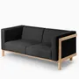 Sofas - LIFT - 2 Seats Sofa in Solid Ash Wood and Fabric Seat - MOR